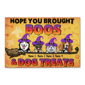 Personalized Witch Dog Breeds Doormat - Hope You Brought Boos & Dog Treats - Doormat - GoDuckee
