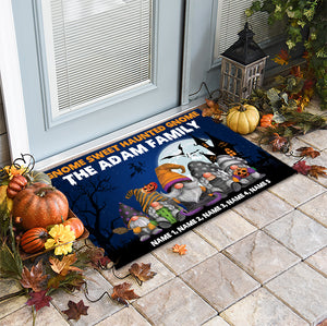 Personalized Gnome Family Doormat - Gnome Sweet Haunted Gnome - Doormat - GoDuckee