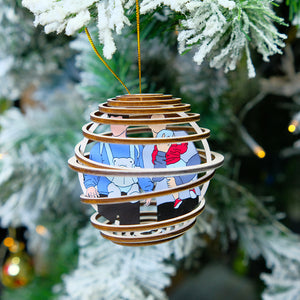 Personalized Friends 3D Dual Spiral Ornament, Christmas Tree Decor - Ornament - GoDuckee