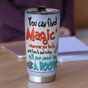 Personalized Reading Girl Tumbler Cup - Reading Is My Thing - Reading Girl - Tumbler Cup - GoDuckee