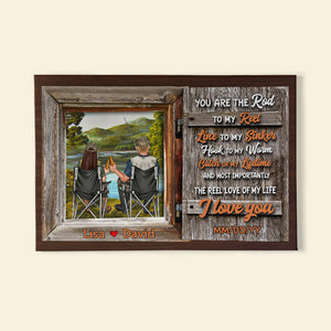 Personalized Fishing Couple Poster - You Are The Rod To My Reel Line To My Sinker - Fishing & Drinking - Poster & Canvas - GoDuckee