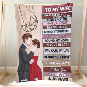 I Love You Forever And Always, Couple Kissing Blanket - Blanket - GoDuckee