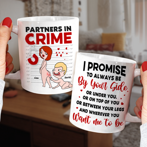Partners In Crime, Couple Naughty, Personalized Couple Mug Accent Wine Tumbler - Coffee Mug - GoDuckee