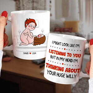 Naughty Couple Make Love, Personalized Couple Mug Gift For Couple - Coffee Mug - GoDuckee