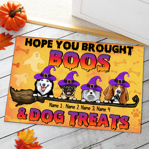Personalized Witch Dog Breeds Doormat - Hope You Brought Boos & Dog Treats - Doormat - GoDuckee