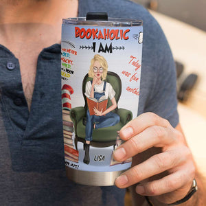 Personalized Reading Girl Tumbler Cup - I Can Read With My Eyes Shut - Tumbler Cup - GoDuckee