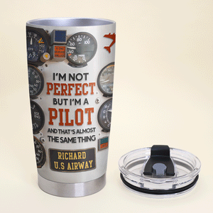 Personalized Pilot Tumbler - Getting High Is My Job - Tumbler Cup - GoDuckee