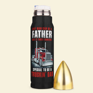Personalized Trucker Bullet Tumbler - truckers make the best dads - Gifts for dad - Water Bottles - GoDuckee
