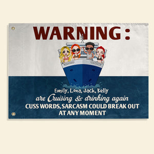 Cruising Warning - Personalized House Flag - Flag - GoDuckee