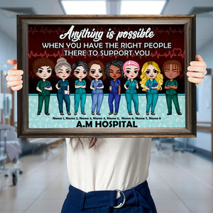 Personalized Nurse Bestie Poster - Anything Is Possible When You Have The Right People There To Support You Fol9-Vd1 - Poster & Canvas - GoDuckee