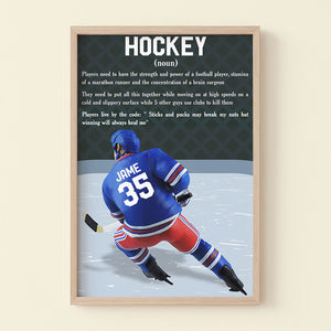 Personalized Hockey Player Poster - Hockey Definition - Poster & Canvas - GoDuckee