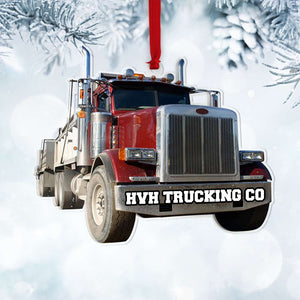 Trucker Car, Christmas Gift Custom Shape Ornament - Ornament - GoDuckee