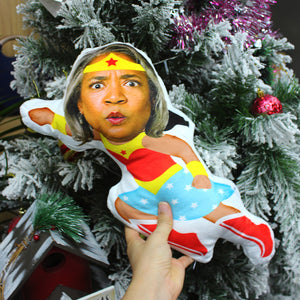 Custom Face Pillow, Love Family, Super Woman - Pillow - GoDuckee