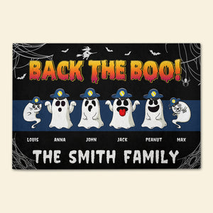 Personalized Ghost Police Family Doormat - Back The Boo - Doormat - GoDuckee