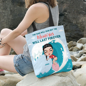 The Tans Will Fade But The Memories Will Last Forever Personalized Surfing Tote Bag - Tote Bag - GoDuckee
