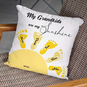 My Grandkids Are My Sunshine Personalized Family Pillow - Pillow - GoDuckee