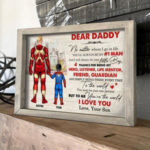 Dear Daddy/Mommy, To Me You Are The World - Personalized Canvas Print - Mother's Day, Father's Day Gift - Poster & Canvas - GoDuckee