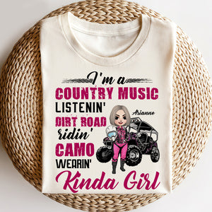 UTV Girl I Am Country Music Listennin' Dirt Road Ridin' Personalized Shirts - Shirts - GoDuckee