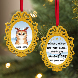 Mirror Mirror On The Wall - Personalized Cat Christmas Ornament - Gift For Cat Lovers - Ornament - GoDuckee