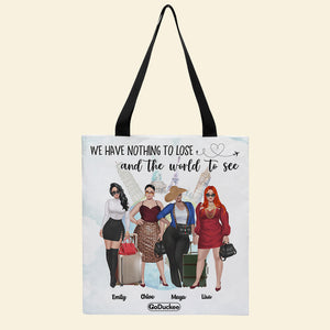 Girls Trips - Personalized All Over Tote Bag - We Have Nothing To Lose - Gift For Friends - Tote Bag - GoDuckee