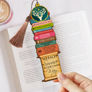 Book We Each Survive In Our Own Way Personalized Wooden Bookmark - Bookmarks - GoDuckee