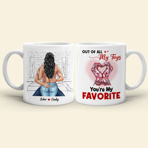 You're My Favorite, Personalized Naughty Couple Mug - Coffee Mug - GoDuckee