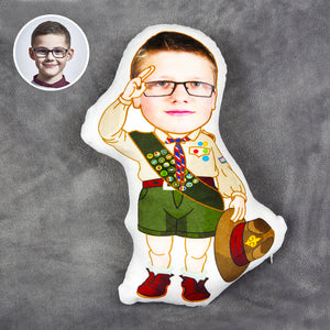 Scout Boy, Custom Face Pillow, Love Family - Pillow - GoDuckee