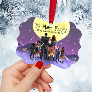 We're Simply Meant To Be Personalized Halloween Medallion Aluminium Ornament - Ornament - GoDuckee