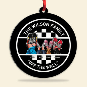 Personalized Shoes Brand Family Custom Shape Ornament, Christmas Gift For Family - Ornament - GoDuckee
