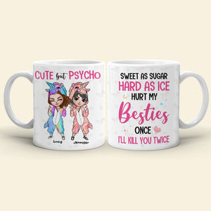 Sweet As Sugar Hard As Ice Hurt My Besties Once I'll Kill You Twice, Unicorn Mug Christmas Gift For Besties - Coffee Mug - GoDuckee