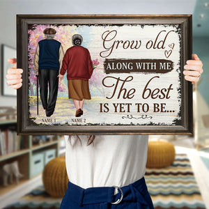Personalized Old Couple Poster - Grow Old Along With Me - Holding Hand - Poster & Canvas - GoDuckee
