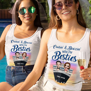 Cruisin And Boozin With My Besties Personalized Cruising Shirts, Gift For Friends - Shirts - GoDuckee
