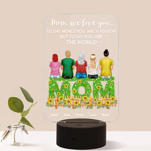 Personalized Mother's Day Led Night Light - Mom, We Love You - Led Night Light - GoDuckee