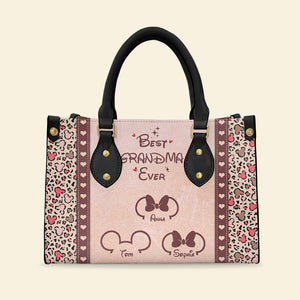 Grandma Personalized Leather Bag 04QHLH080223 - Leather Bag - GoDuckee