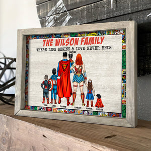 Where Life Begins And Love Never Ends Personalized Canvas Print, Gift For Single Mom, Single Dad - Poster & Canvas - GoDuckee