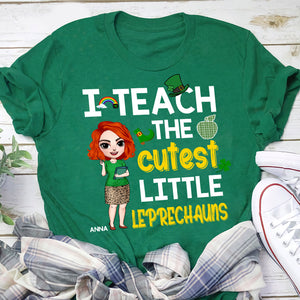 Teacher I Teach The Cutest Little Leprechauns Personalized Shirts - Shirts - GoDuckee