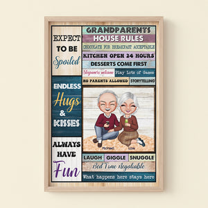Grandparent House Rules Personalized Canvas Print - Poster & Canvas - GoDuckee