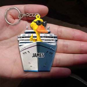 Personalized Cruising Duck Keychain - Keychains - GoDuckee