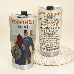 Personalized Viking Couple Tumbler - You Are My Favourite Viking - Tumbler Cup - GoDuckee