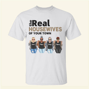 The Real Housewives Of Your Town - Personalized Leopard Shirts - Gift For Housewives, Girls Trip, Besties, Sister - Jean Housewives - Shirts - GoDuckee