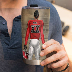 American Football Player - Personalized Tumbler - Life Lessons Learn From Losses - Tumbler Cup - GoDuckee