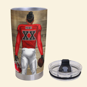 American Football Player - Personalized Tumbler - Life Lessons Learn From Losses - Tumbler Cup - GoDuckee