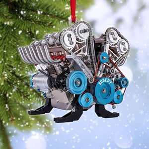 Drag Racing Hot Rod V8 Engine Different Color Custom Shape Ornament, Personalized Gift For Mechanic & Racer - Ornament - GoDuckee