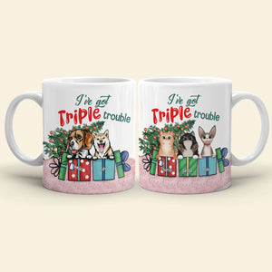 Pet Trouble, Personalized Troublemaker White Mug - Coffee Mug - GoDuckee