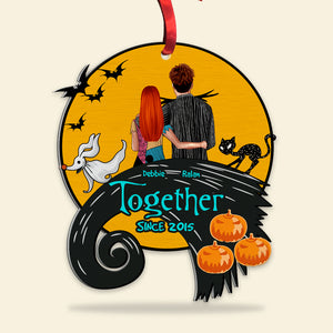 Spooky Couple Till Death Do Us Apart Personalized Custom Shape Ornament - Ornament - GoDuckee