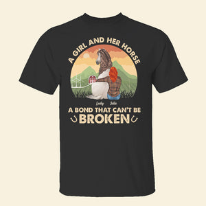A Girl And Her Horse - A Bond That Can't Be Broken, Personalized Shirt - Shirts - GoDuckee