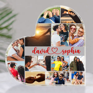 Couple Photo Heart Shaped Acrylic Plaque - Decorative Plaques - GoDuckee