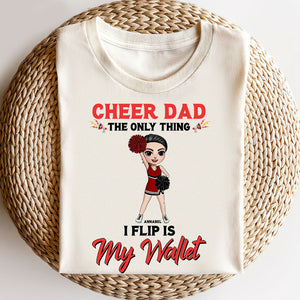 Cheerleader The Only Thing I Flip Is My Wallet Personalized Shirts - Shirts - GoDuckee