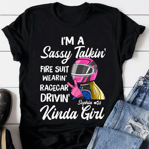 Racing Girl I'm A Sassy Talkin' - Personalized Shirt - Gift for Racing Girl - Shirts - GoDuckee