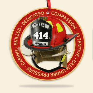 Firefighter Acrylic Shape Ornament, Christmas Tree Decor - Ornament - GoDuckee